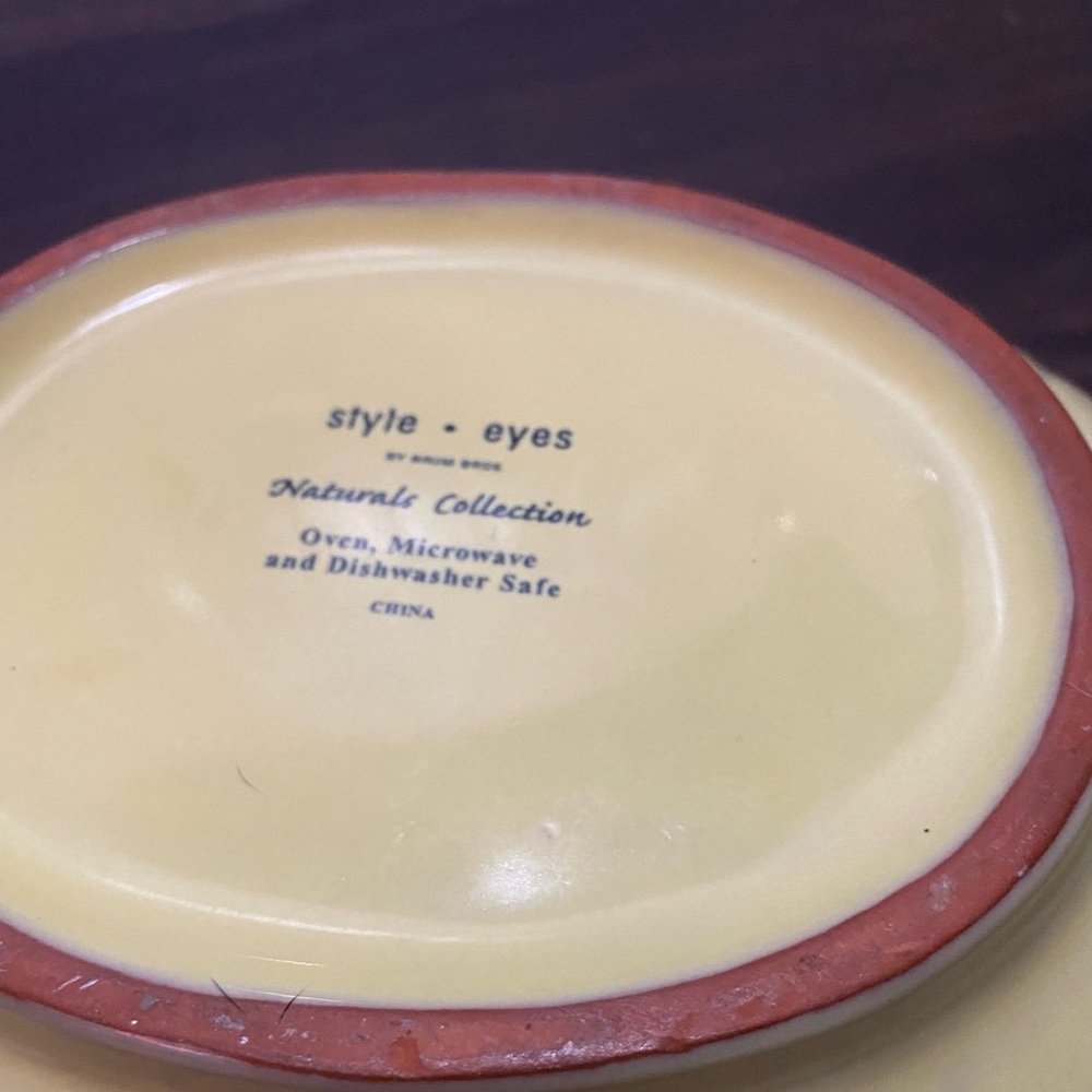 🍂 Large Ceramic Leaf Bowl Style Eyes by Baum Bros Naturals Collection - Picture 3 of 13